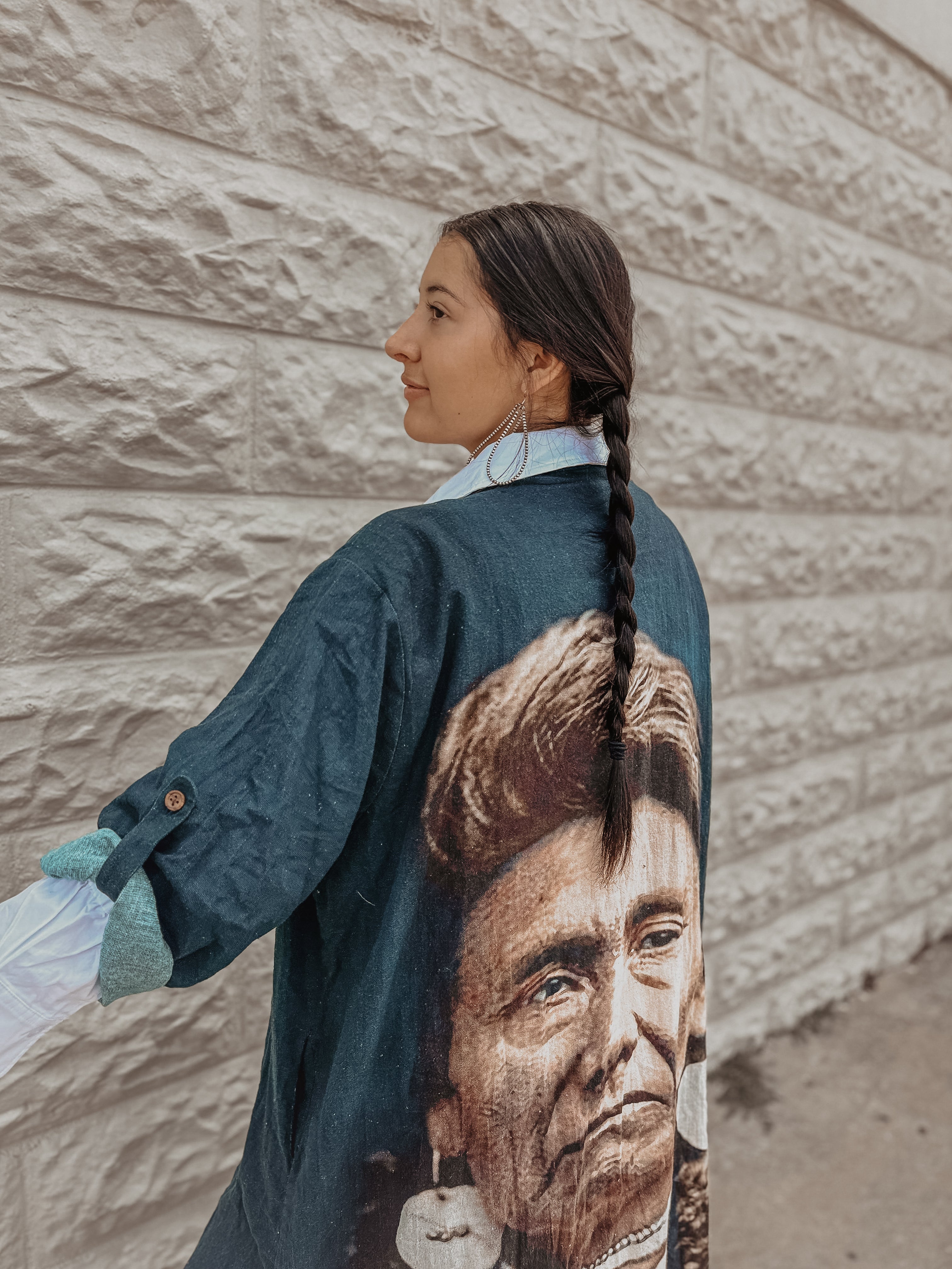 Linen Blue Chief Duster