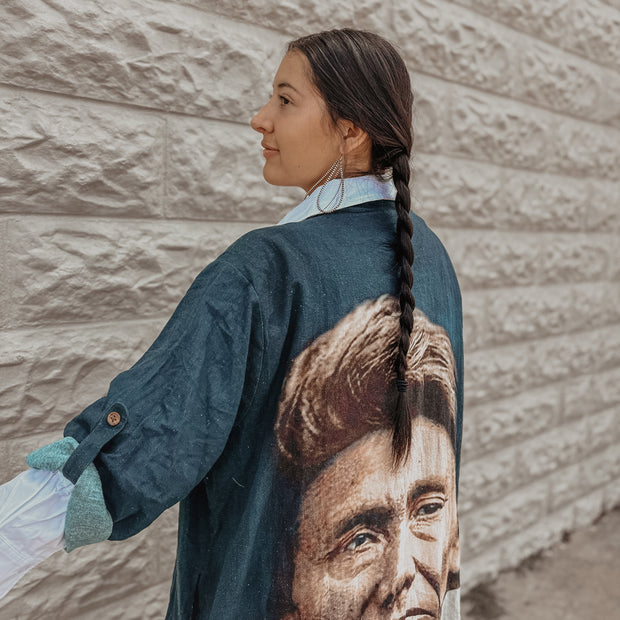 Linen Blue Chief Duster