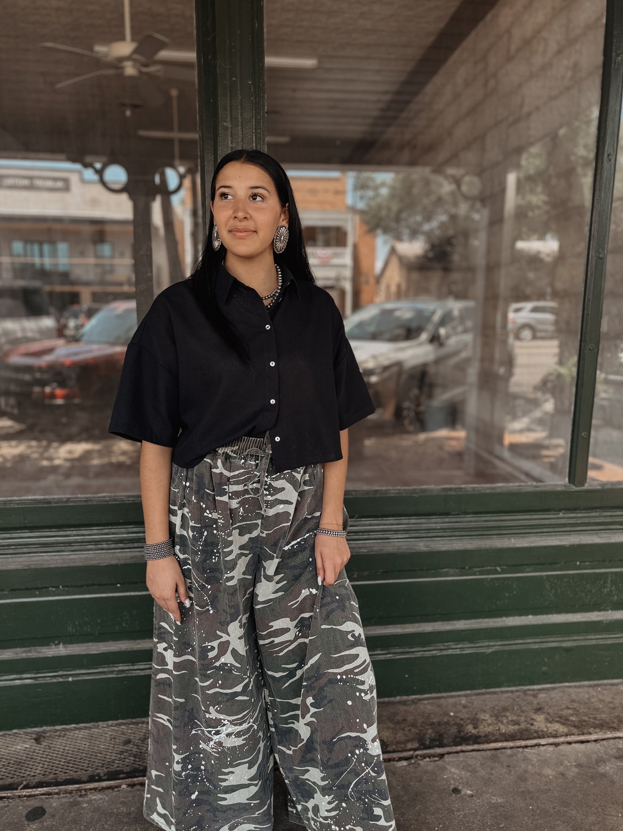 Camo Denim Pants