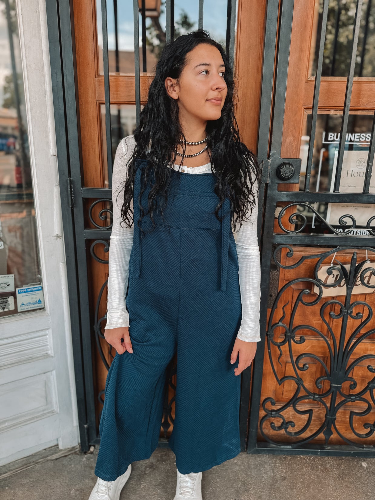Textured Overalls
