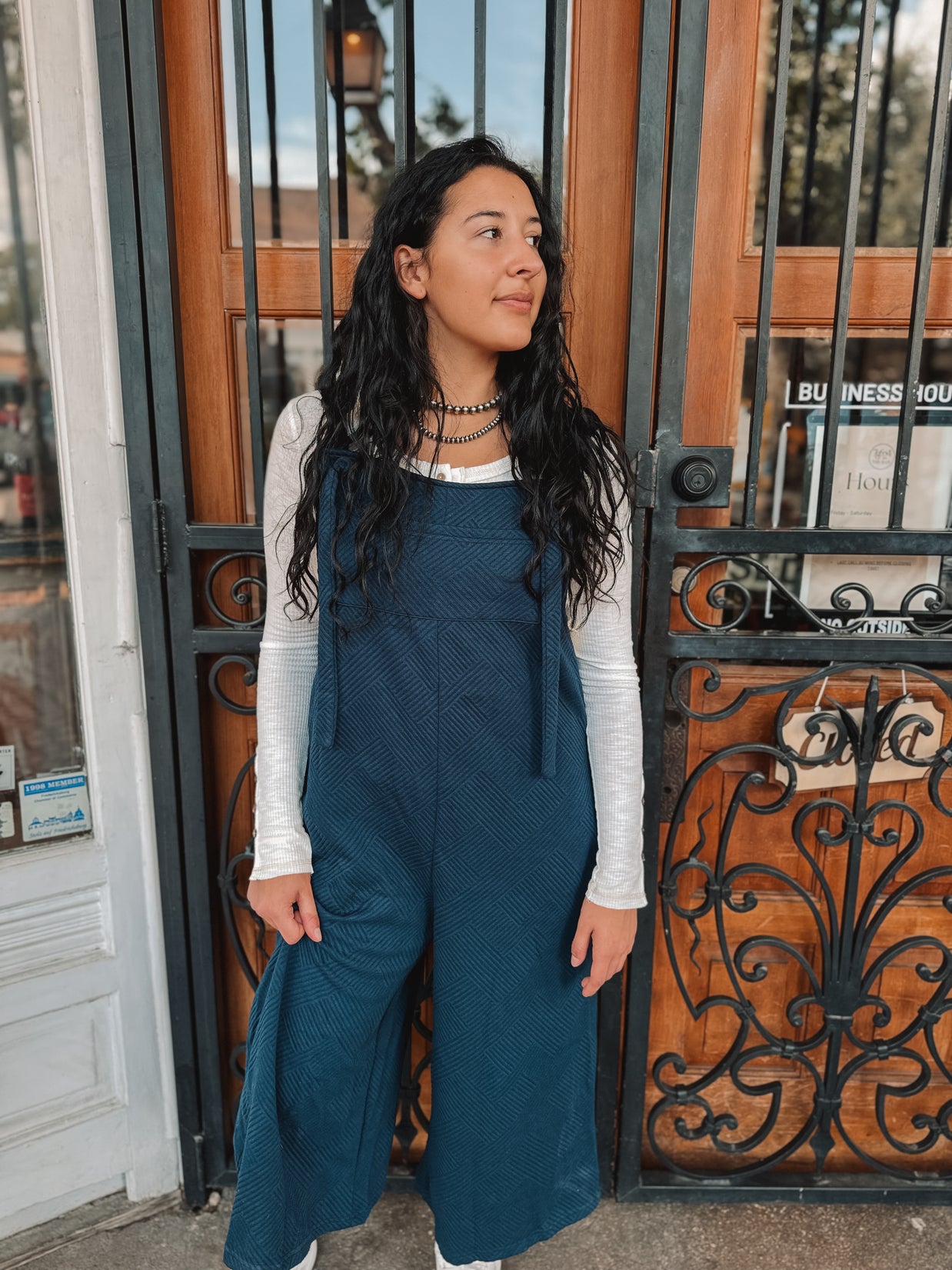 Textured Overalls