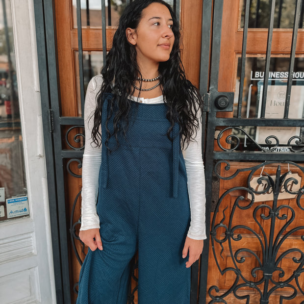 Textured Overalls