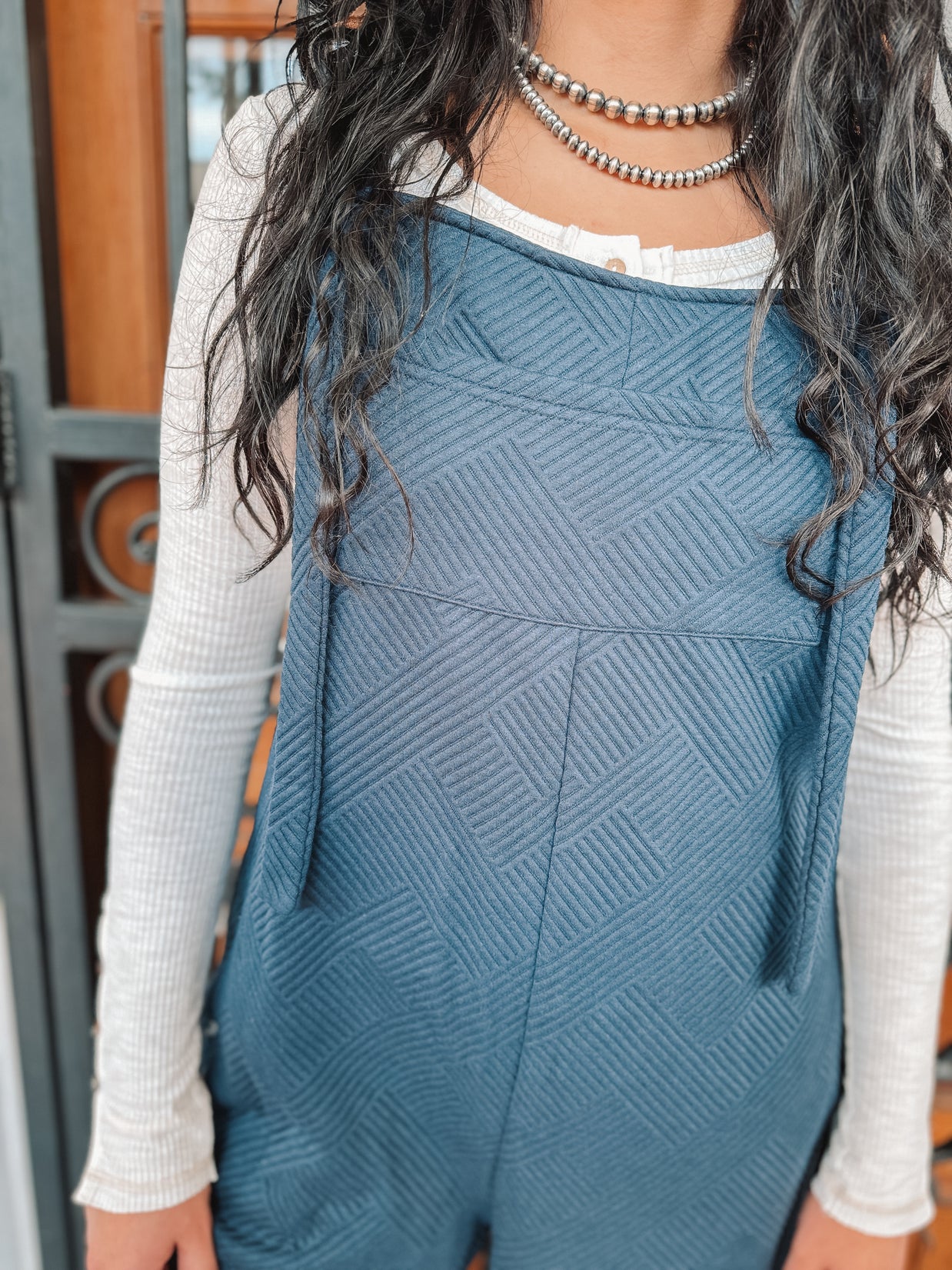 Textured Overalls