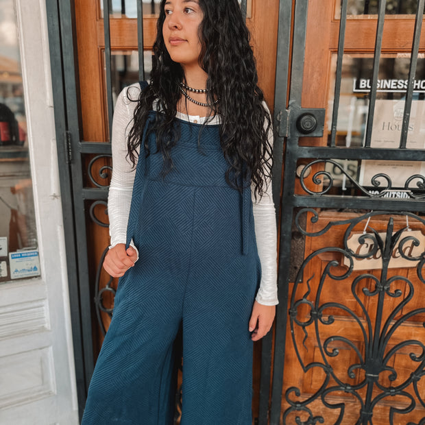 Textured Overalls
