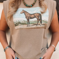 Horse Painting Boxy Tank