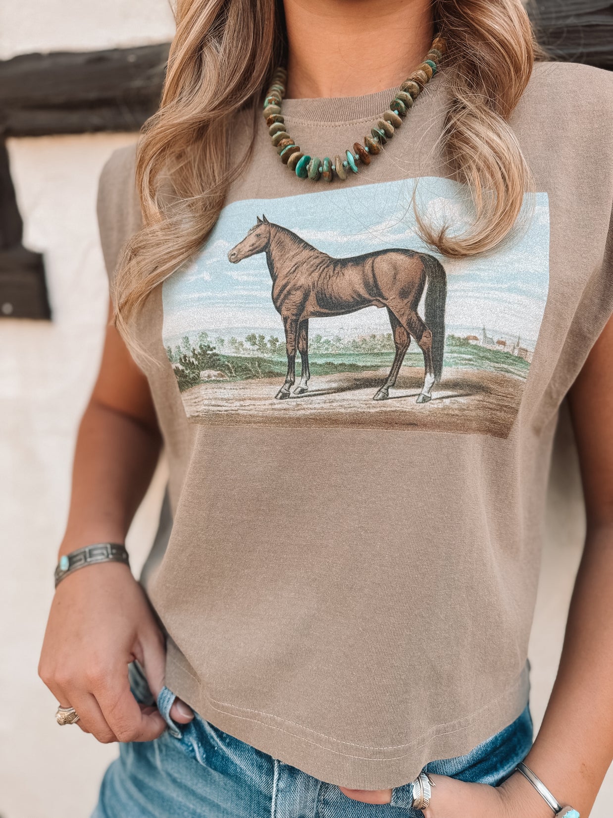 Horse Painting Boxy Tank