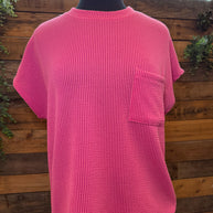 Candie Ribbed Pocket Tee
