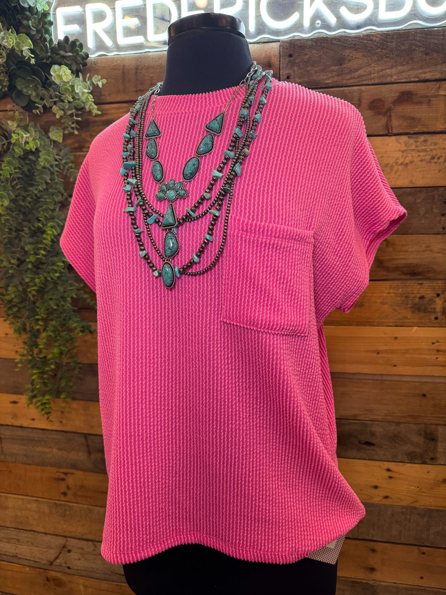 Candie Ribbed Pocket Tee