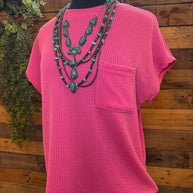 Candie Ribbed Pocket Tee
