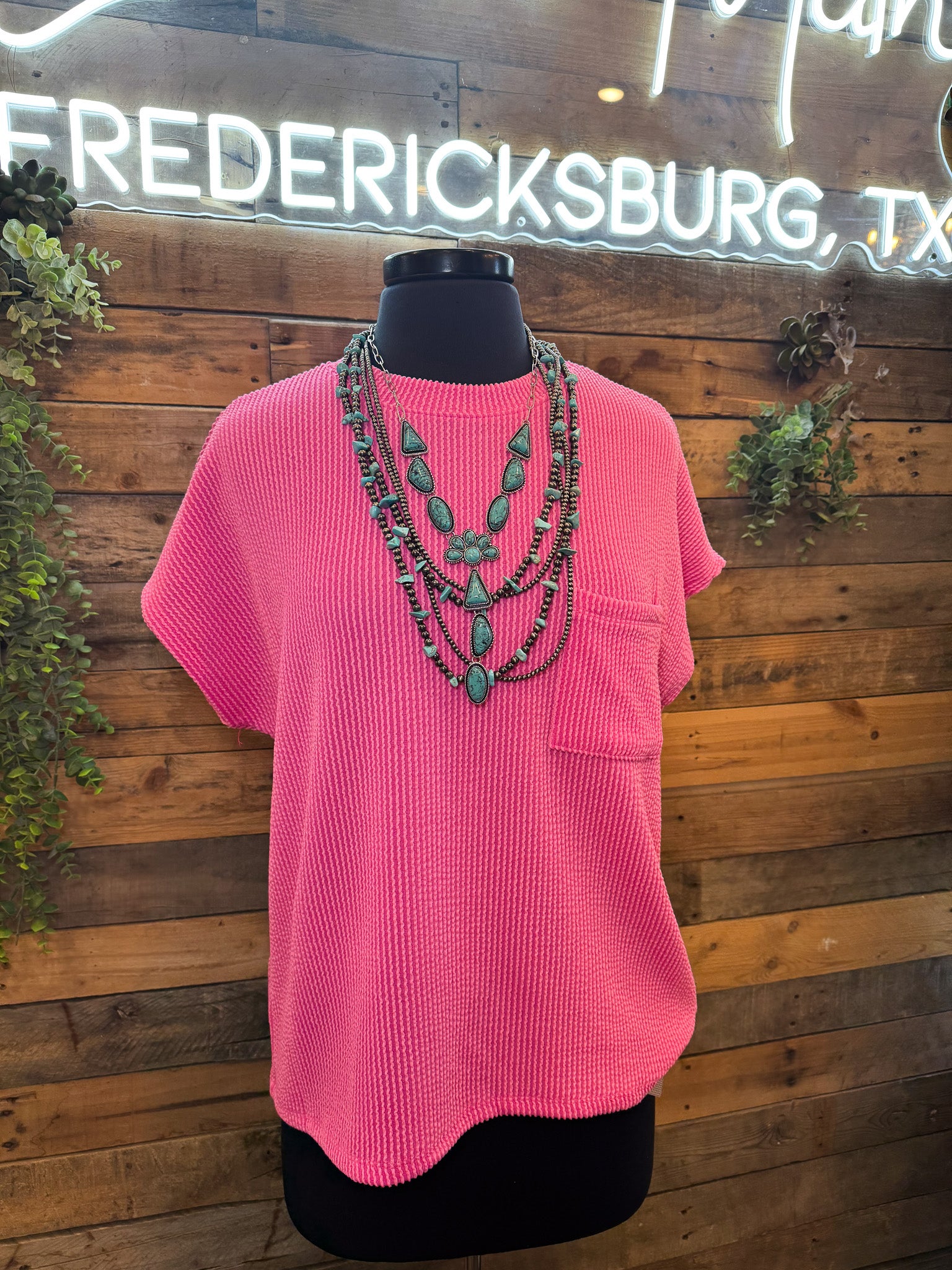 Candie Ribbed Pocket Tee