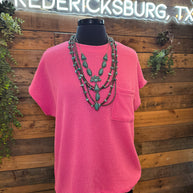 Candie Ribbed Pocket Tee