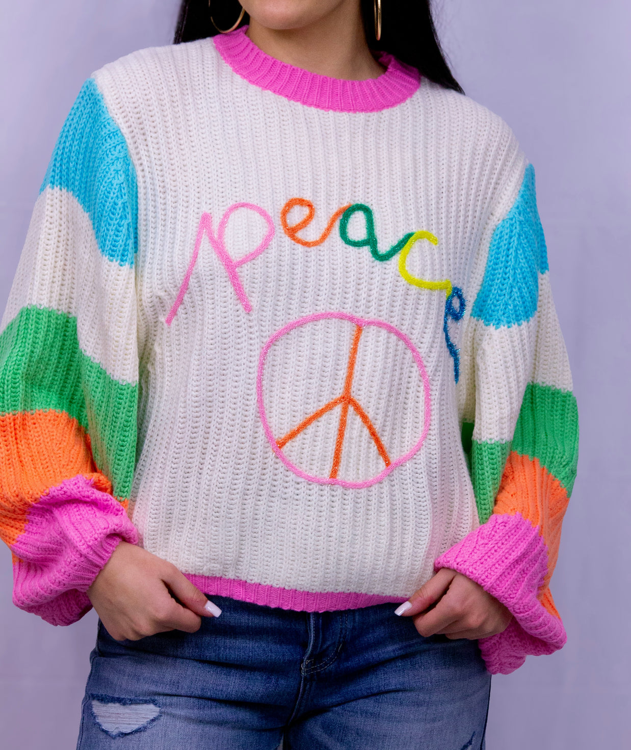 Peace Colorblock Sweater