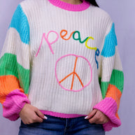 Peace Colorblock Sweater