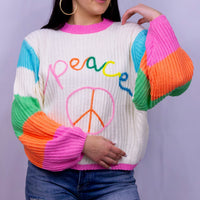 Peace Colorblock Sweater