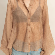 Blousie Collared Top