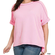 Basic Ribbed Tee Plus