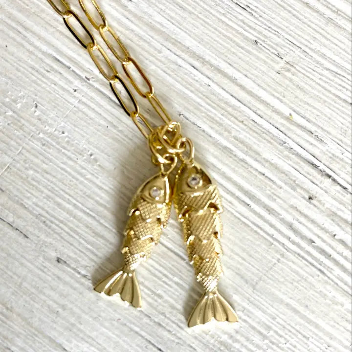 Double Lucky Fish Necklace