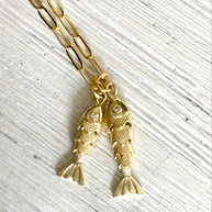 Double Lucky Fish Necklace