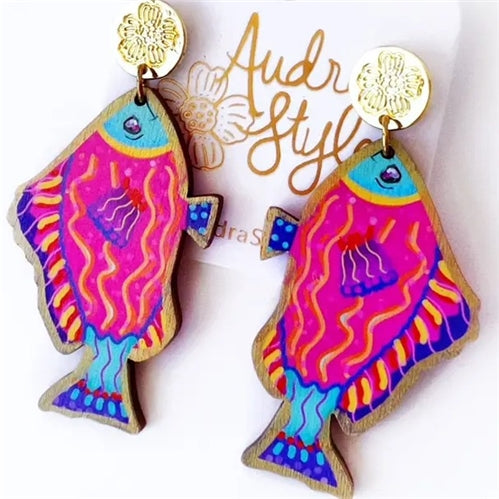 Coastal Beach Fish Earrings