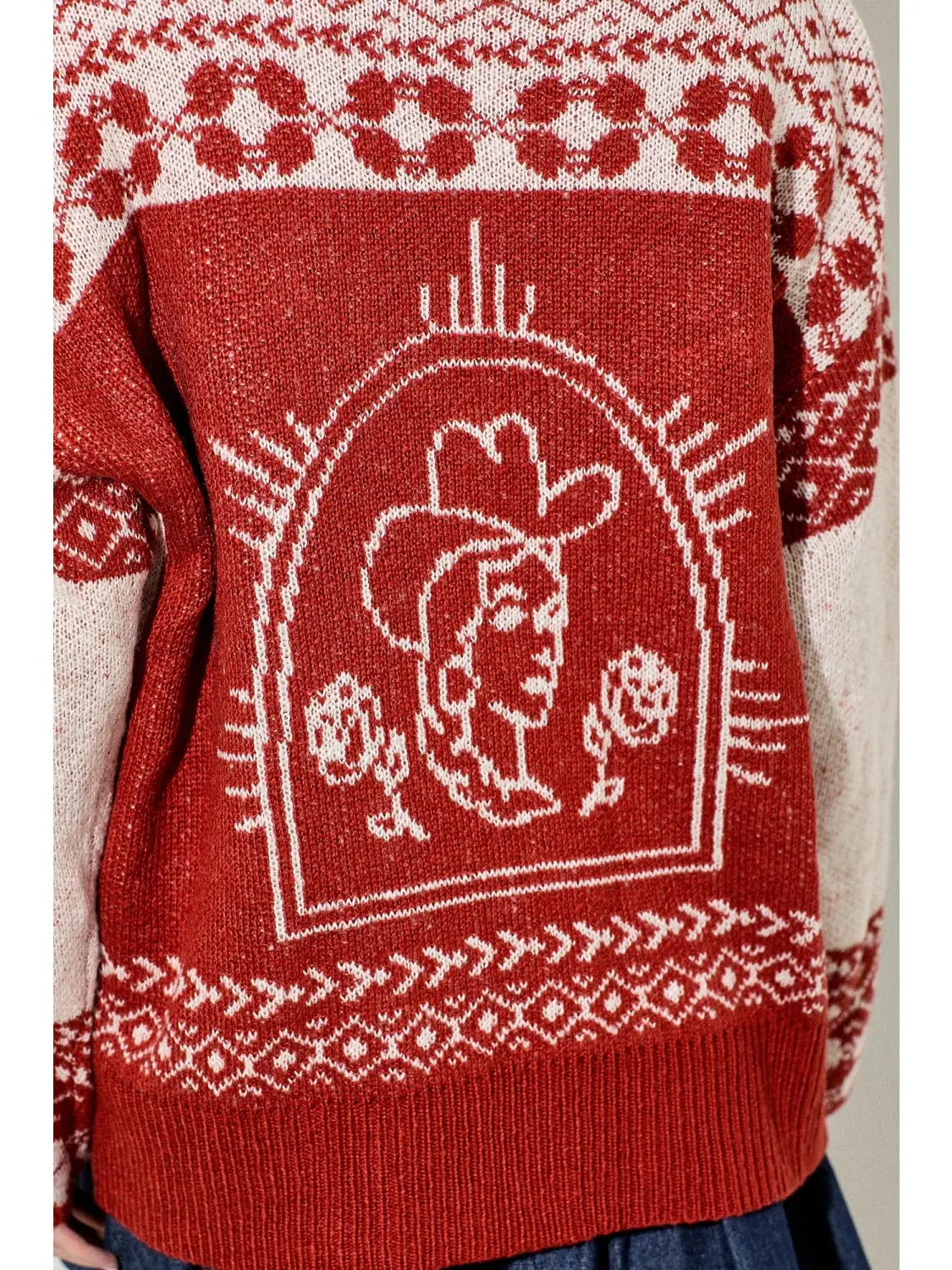 Cowgirl Printed Sweater