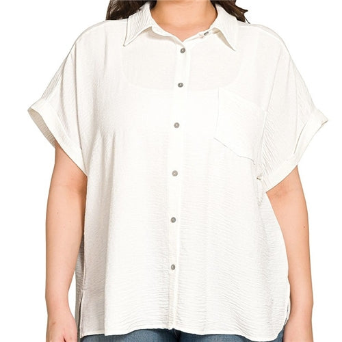 Airflow Button Down Shirt Plus