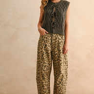 Leopardess Barrel Jeans