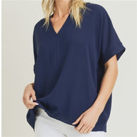 Boxy Vee Blouse
