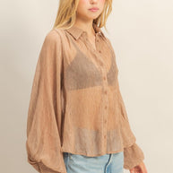 Blousie Collared Top