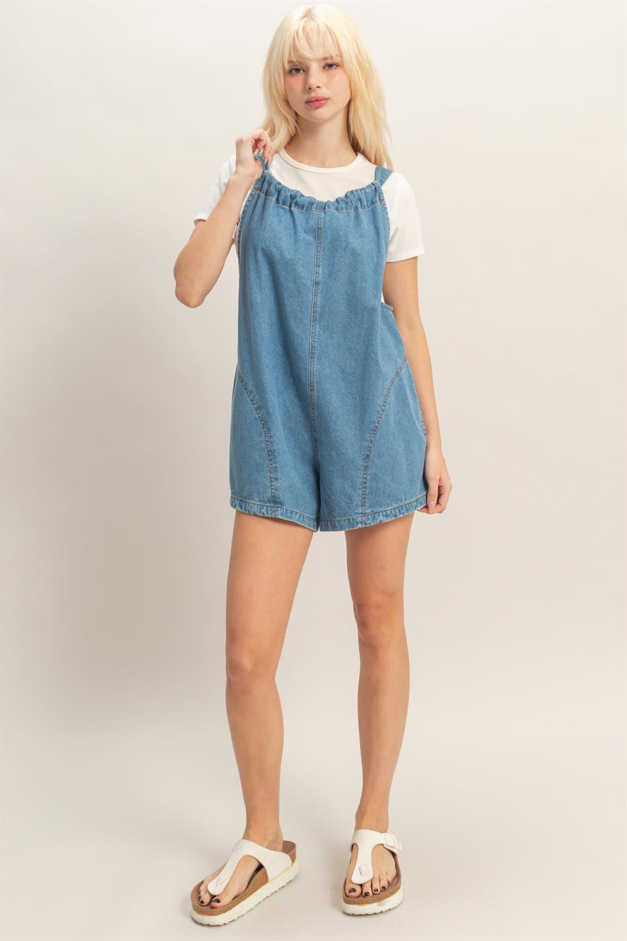 The Dolly Denim Romper