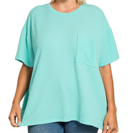 Curvy Leisure Ribbed Tee