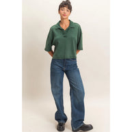 Henley Collared Top