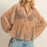 Blousie Collared Top