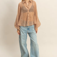 Blousie Collared Top