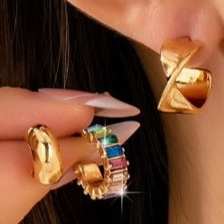 Rainbow Hoop Earrings