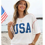 RIbbed USA Raglan