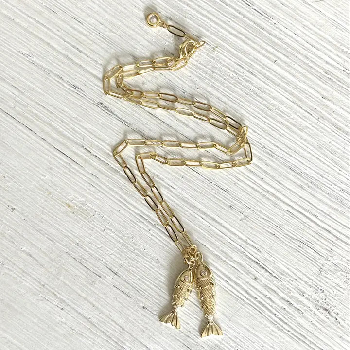 Double Lucky Fish Necklace