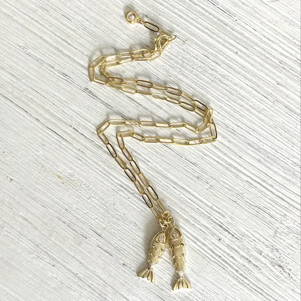 Double Lucky Fish Necklace