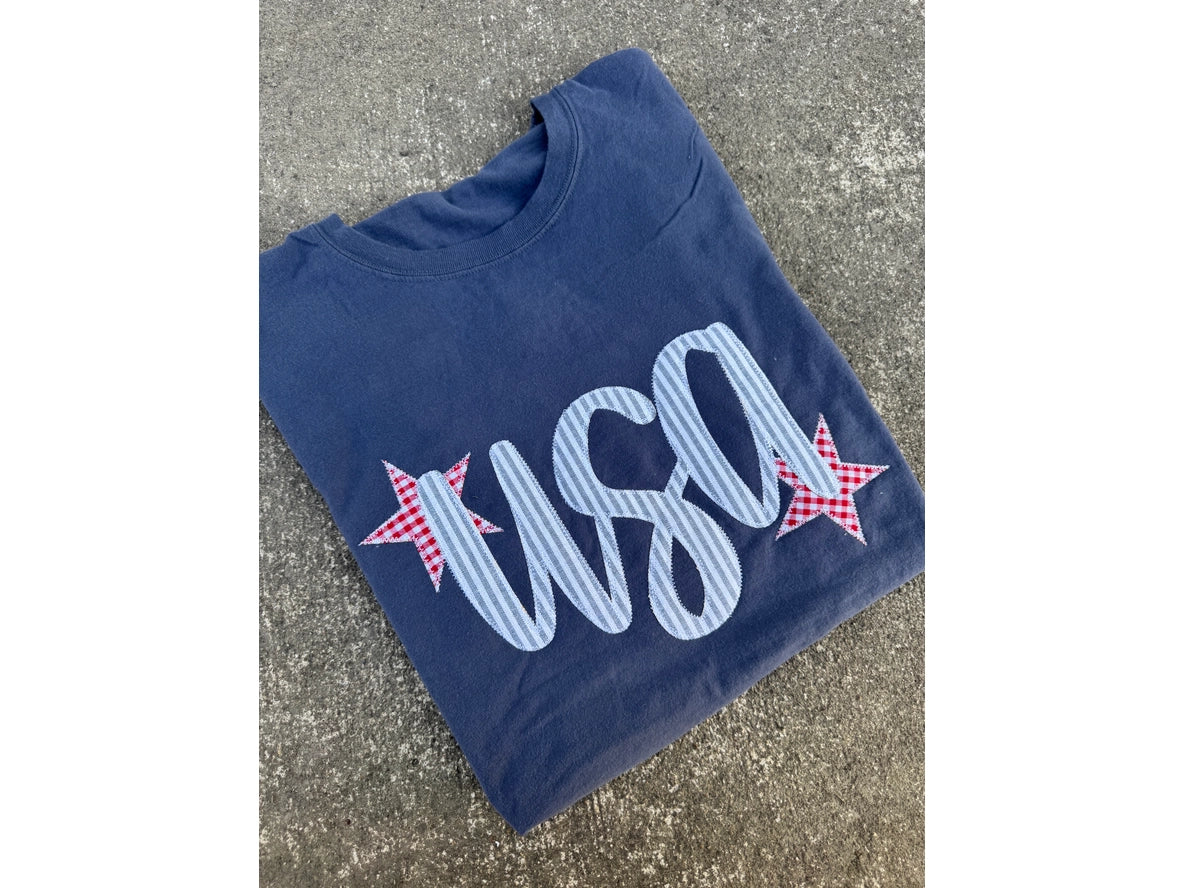 USA Embroidered Graphic Tee