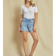 Wavelet Denim Shorts