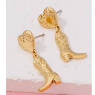 Heart and Cowboy Boots Earrings