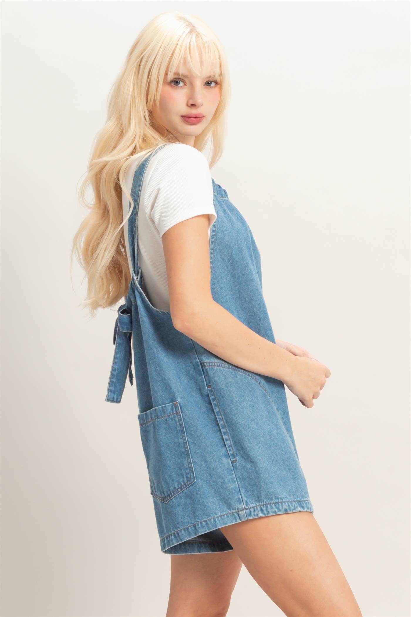 The Dolly Denim Romper