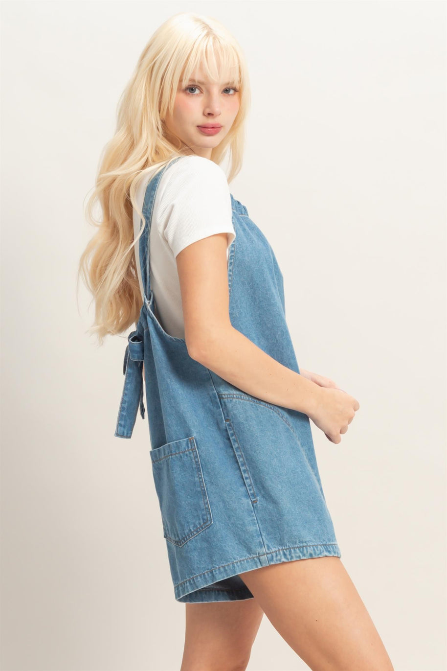 The Dolly Denim Romper