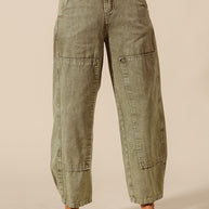 Olive You Barrel Jeans