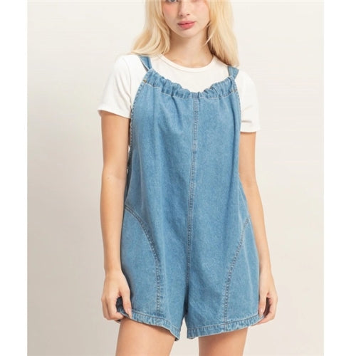 The Dolly Denim Romper